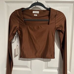 Babaton Chocolate Long Sleeve Tee